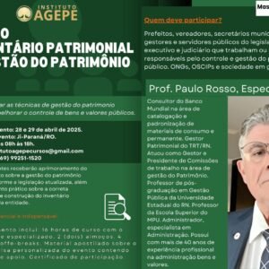 INVENTÁRIO PATRIMONIAL E GESTÃO DO PATRIMÔNIO