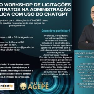 Workshop sobre Licitações e Contratos na Administração Pública com Uso do ChatGPT