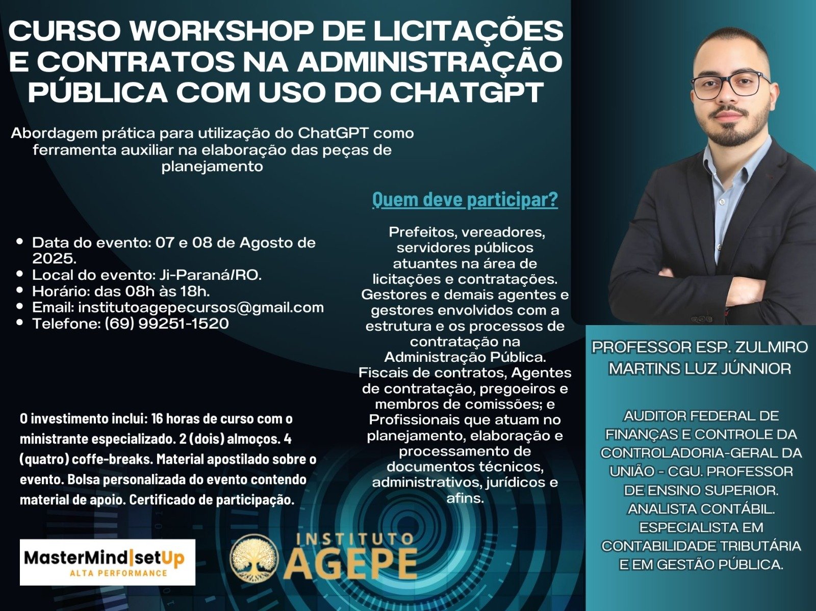 Workshop sobre Licitações e Contratos na Administração Pública com Uso do ChatGPT